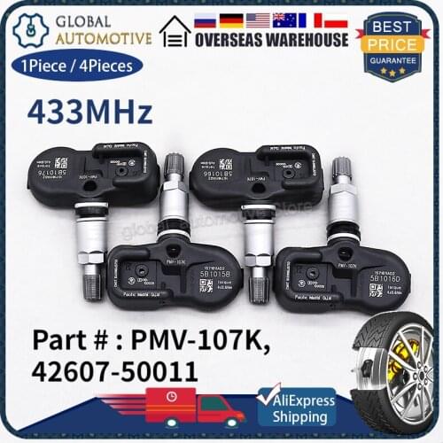 433MHz TPMS Tyre Pressure Monitoring System FOR 2007-2011 Lexus ES GS LS PMV-107K Tyre Pressure Sensor 42607-50010 42607-50011