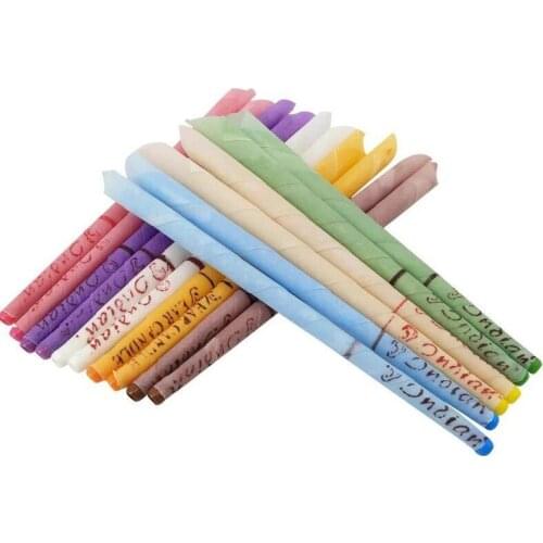 8 Colors Therapy Ear Candle Aromatherapy Bee Wax Auricular Therapy Ear Candle Coning Tapered Ear Care Candle Sticks