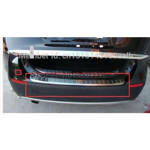 Car auto accessories rear bumper plate rear bumper protector sill for bmw x1 e84 2010 2011 2012 stainless steel 1pc per set