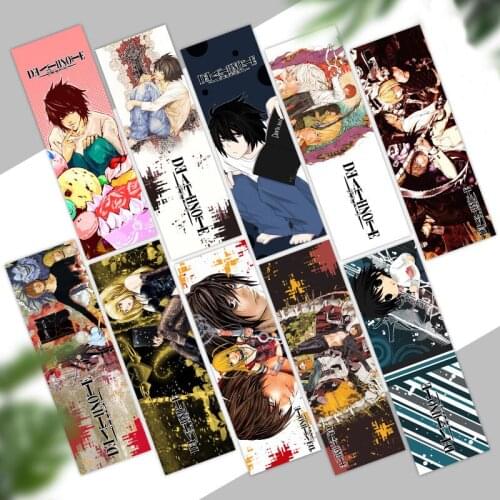 10 Pcs/set Cartoon Anime Death Note Animation Paper Bookmarks Book Marker Page Holder Stationery Office School Gift Figure Toys