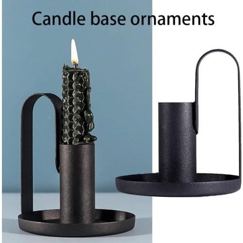 Retro Black Candle Holders Iron European Style Candlestick For Wedding Dinning Party Home Decor Drop Shipping