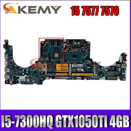 FOR DELL Vostro 7570 7577 Laptop Motherboard I5-7300HQ GTX1050TI 4GB CKA50 CKF50 LA-E991P CN-0WRRNY WRRNY Mainboard 100%test