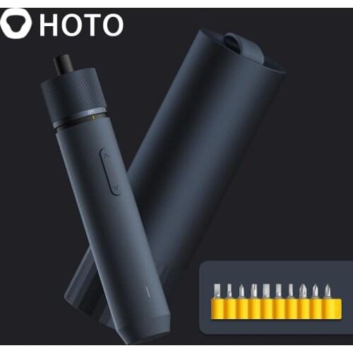 HOTO 3.6V Mini Electric Screwdriver, S2 12PC Bit Set, Extra 10PC Bits, Cordless Screwdriver, Rechargeable Battery Screwdriver