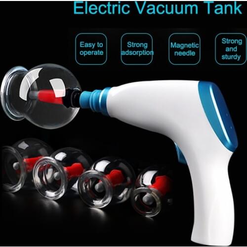 New Electric Vacuum Magnetic Suction Cupping 12 Cups Chinese Massage Cellulite Set Kit Machine Medical Vacuum Cupping Therapy