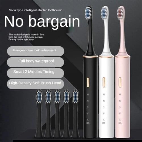 Electric toothbrush for adults with soft bristles automatic toothbrush, rechargeable USB ultrasonic steam toothbrush