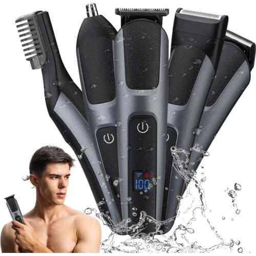 GK900 all in one hair trimmer kit rechargeable electric trimmer mens 5 in 1 hair grooming kit for men