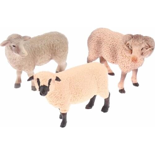Simulated Zoo Sheep Model Farm Animals Action Figure Children Kids Dolls Toy Cute Sheep Figurine Collection Toys Gift Home Decor