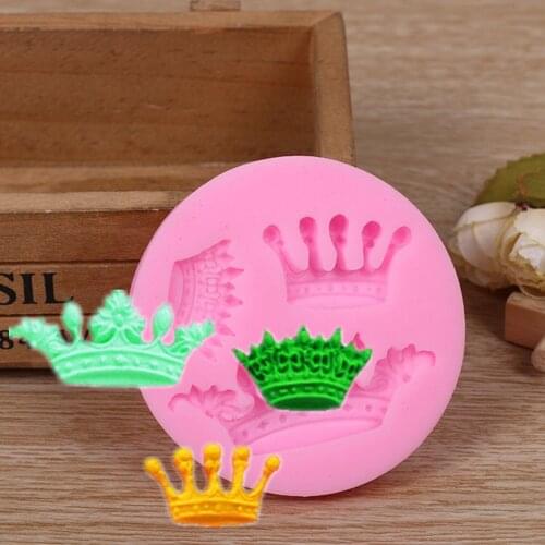3 styles Crown Silicone Mold Kitchen Resin Cake Baking Tool DIY Pastry Fondant Moulds Dessert Chocolate Lace Decoration Supplies
