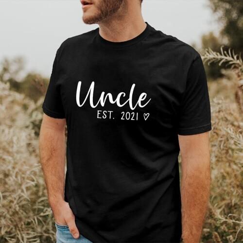 Best Uncle 2021 Fashion Mens Harajuku Casual T Shirt Streetwear Short Sleeve Announcement T-shirt Male Round Neck Tees Clothes
