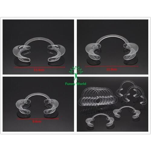 New Dentist Dental Lab 15Pcs Small\Medium\Large Size C-Shape Transparent Mouth Opener