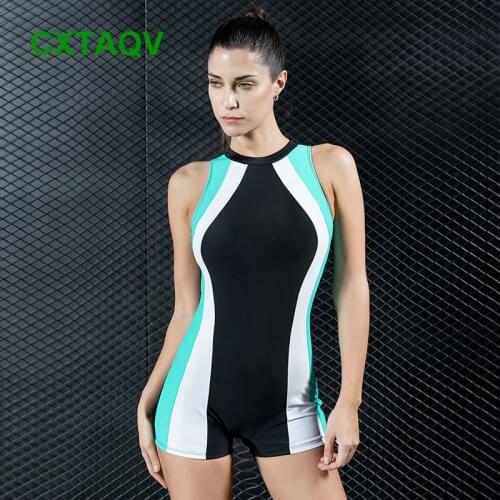 Sexy Zipper Back Push Up Slim Tights Multicolor Patchwork Swimwear High Elastic One-piece Surfing Beach Bathing Swimsuit 2018