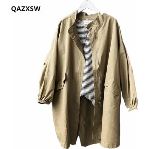 QAZXSW Women's Long Raincoats