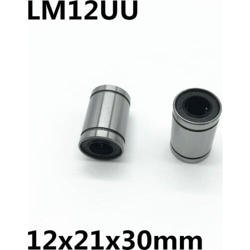 10pcs LM12UU ball bearing inner diameter 12x21x30mm guide linear optical axis bearings Linear motion bearings high quality