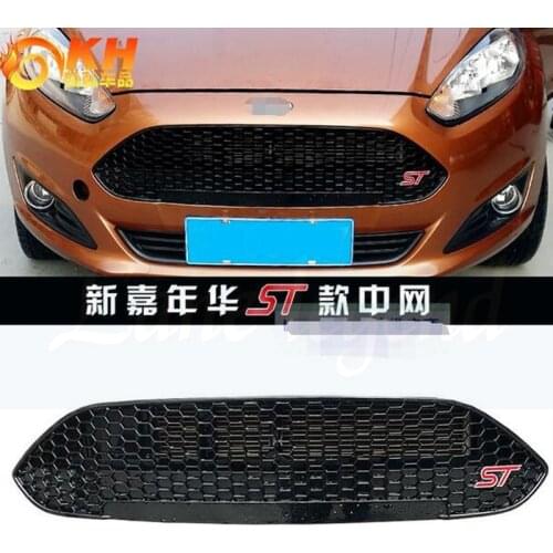 OWN DESIGN MODIFIED car styling front Racing grill for FIESTA ABS black front ST grille trim for ford FIESTA grills 2013-2017