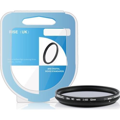 Glass Slim ND2-400 Neutral Density Fader Variable ND filter Adjustable 52mm
