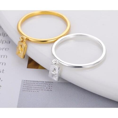 Vintage Square Star Ring Minimalist Silver Color Opening Geometry Rings For Men Women Couple Engagement Jewelry Party Gifts