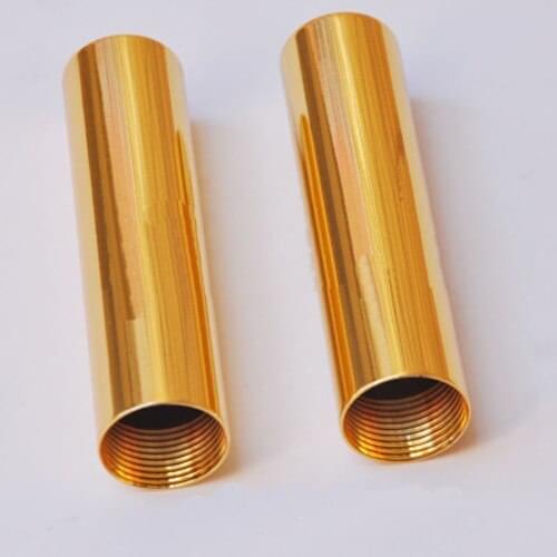 1pcs M19 Golden hollow screw Internal tube Plating Chrome iron tubes Hollows Two ends Fine rod straight rod Table 50mm-500mm L