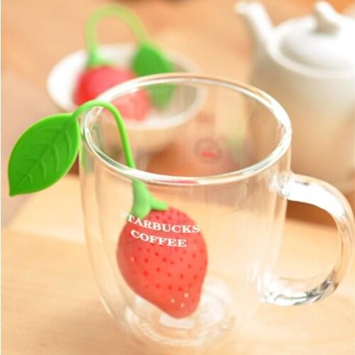 1PC Unique Cute Tea Strainer, Silicone Strawberry Tea Infuser Filter Teapot Teabags for Tea & Coffee Drinkware Free Shipping