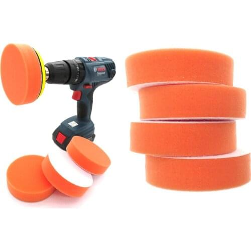 10pcs Buffing Sponge Pad Orange Sponge Rubbing Ruber Scouring Pad Car polishing Pad 2" 3" 4" 5"