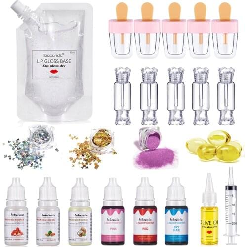 100ml DIY Clear lipgloss base Oil Non-Stick Moisturizing Lipstick Material Gel Lip Gloss Base Tube Handmade Liquid Lipstick Kit