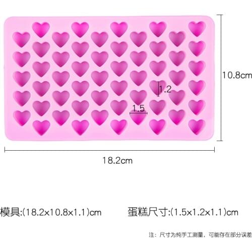 3D DIY Heart Form Silicone Chocolate Mold Cake Decorating Shape Mould Ice Cube Soap Jelly Tray Kitchen Baking Tool