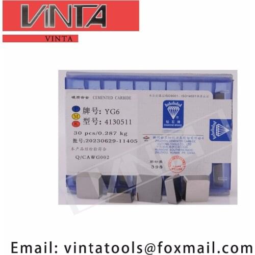 Free shipping high quality 30pcs/lots 4130511 YG6/ YG8/ YW1/ YW2/ YT5/ YT14/ YT15 cnc carbide welding inserts
