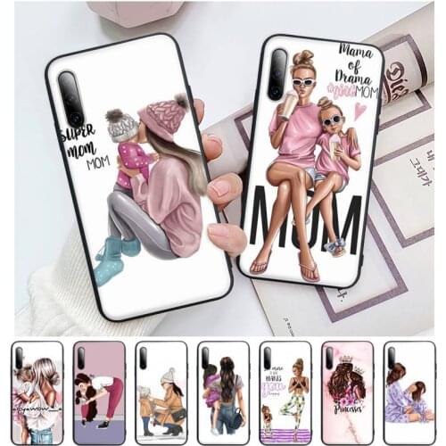 Black Brown Hair Baby Mom Daughter Girl Son Dad Black Mobile Phone Case For Redmi Note 9s 8t 7 5A 5 4 4x 10 9 8 6 Pro Cover
