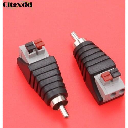 Cltgxdd 1PCS Speaker Wire Cable to Audio Male RCA Connector Adapter Jack Plug For Multimedia Audio adapter plug