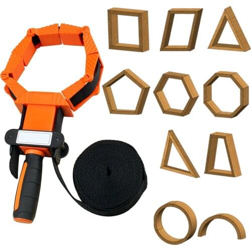 Woodworking Band Strap Clamp Ratchet Band Clamp Miter Mitre Vise Tool For Work Pieces Picture Frame Cabinet Multi-Function