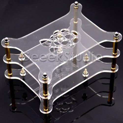 2-layer Transparent Acrylic Case Clear Shell Enclosure for Raspberry Pi 2 / 3 Model B