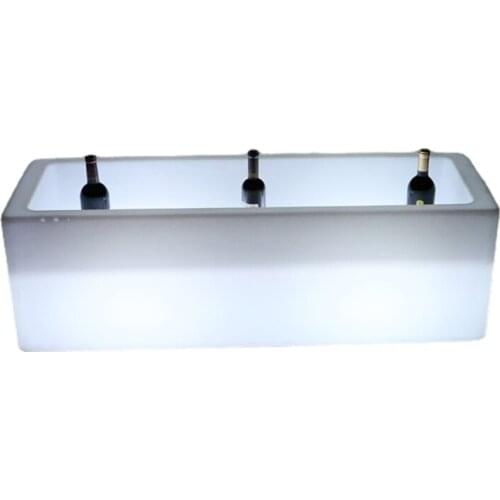 Hot Sale Big Capacity Colorful Rechargeable Glow Food Grade PE Plastic Bar Ice Bucket CE Rohs