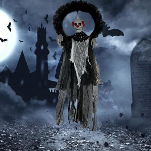 Halloween Ghostface Scarecrow Garland Decoration Garden Scary Hanging Grimace Skull Ghost Garland Ornaments For Garden Decor