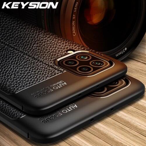 KEYSION Shockproof Case for Samsung M62 M51 M31S M31 luxury leather texture soft silicone Phone Back Cover for Galaxy F62 F41