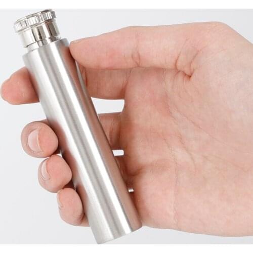 Creative 30 ml stainless steel wine pot 1 oz portable flat bottom cigar style wine set thickened wine bottle