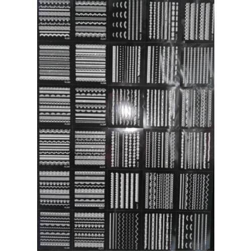 Lace Nail Art Sticker 3D Water Sticker Mixed Design Nail Art Decals Stickers#07002G-B Free P&Shipping Nail Art 3D Decal Stickers