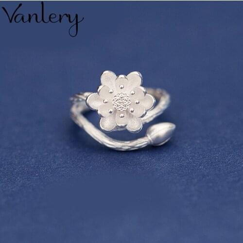 Personality Exaggerated Gothic Lotus Flower Rings For Women Charm Engagement Jewelry Girls Open Finger Knuckle Rings