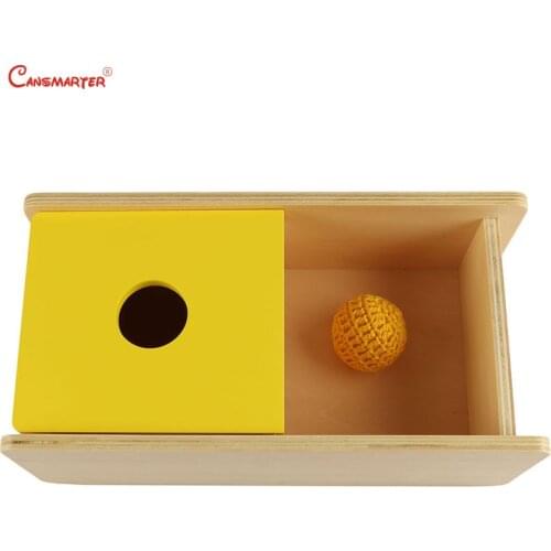 Children Wooden Senses Concentration Exercises Toys Montessori Box With Knitted Ball Educational Preschool Games Toy