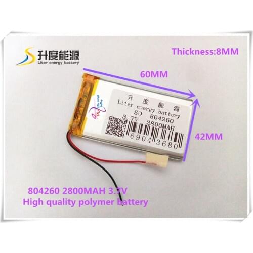 Best battery brand 3.7V polymer lithium battery 804260 084260 mobile devices digital products 2800mAH