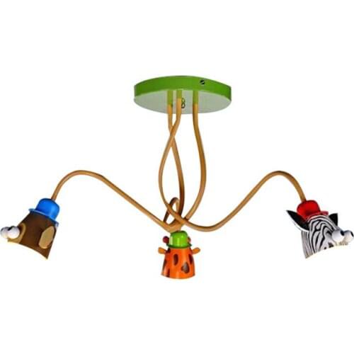 Ceiling Chandelier For Children Unisex Ideal For Lighting The Motif Giraffe Monkey And Zebra