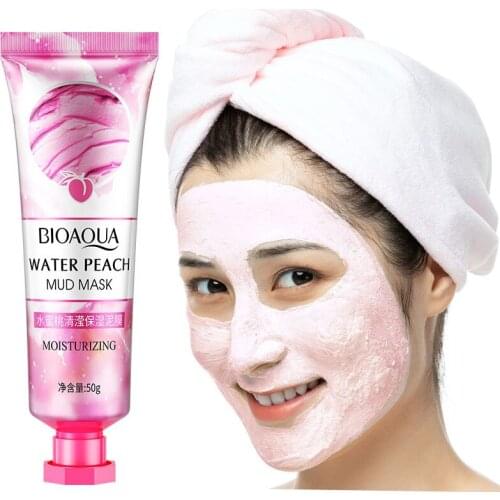 Eggplant Peach Avocado Mud Mask Cleans Pores Brighten Skin Moisturizing Deep Cleaning Mask Powder Face Skin Care