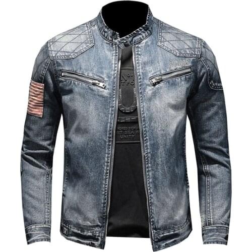 Japan and South Korea long leather motorcycle jacket mens stand-up collar zipper leather jacket black autumn and winter