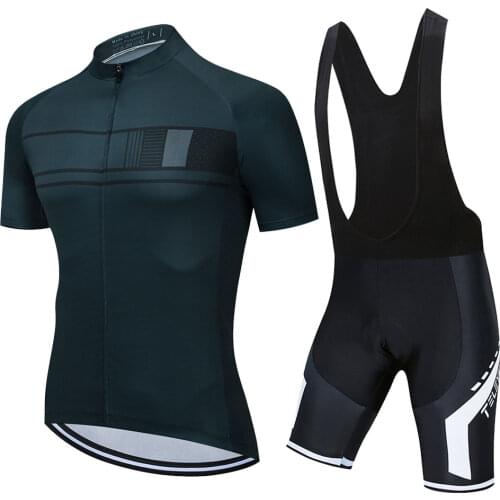 TELEYI Mens Clothes Wear Better Rainbow Team Cycling Jersey Short Sleeve Cycling Clothing Summer Road Bike Sets