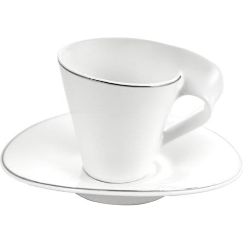 Karaca Spire Porcelain Turkish Coffee Cup Boxed Set with 6 Cups and 6 Saucers Tea Coffeeware Glass Drinkware Specialized