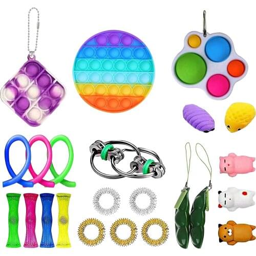 Anti Stress Toy Set Fidget Toys Pack Squeeze Toy Marble Relief Gift For Adult Children Sensory Antistress Relief Figet Toys Box