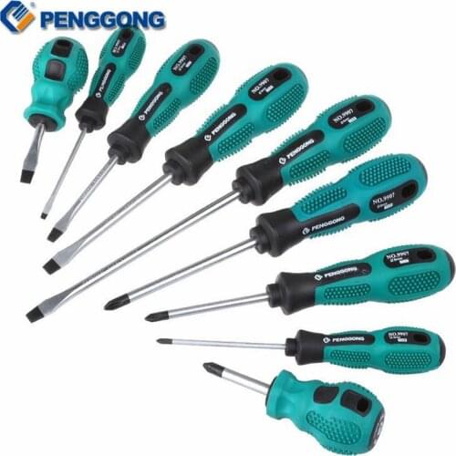 PENGGONG Screwdriver Set Magnetic Screwdriver Kit Multitul Phillips Slotted Screw Driver Repair Tools 9pcs