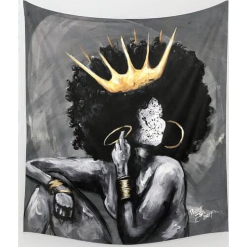Naturally Queen Tapestry African Woman Wall Hanging Room Carpet Bedspread Beach Mat Tapestries Art Home Accessories