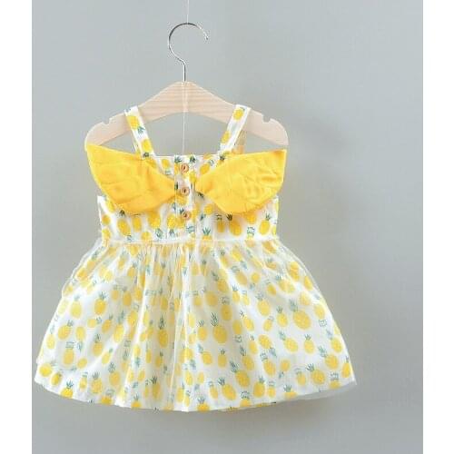 New Print Cherry Girl Baby Clothing Casual Kids Clothes Dress for Baby Infant Outfit 3D Wings Party Princess Cute Baby Dresses