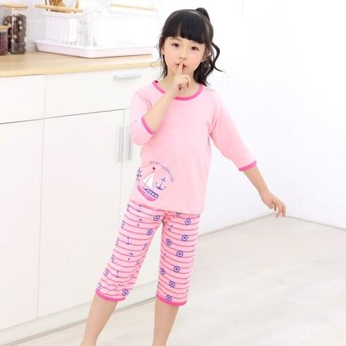 Girls Clothes 2021 Kids Boys Sleepwear Pajamas Sets Nightwear Baby Clothes Cartoon Pajama Set Cotton Children Pyjamas Suit