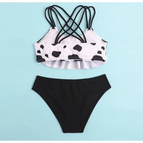 8-14 Years 2 Piece Swimsuit Toddler Baby Gir Swimwear Watermelon Striped Swimsuit Bathing Beach Romper Bañador Niña 10 Años