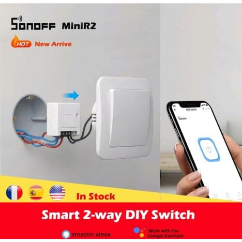 1-30 Pcs SONOFF MINIR2 Wifi Mini R2 Switch Timer Wireless Switches Smart Automation Compatible with eWelink Alexa Google Home